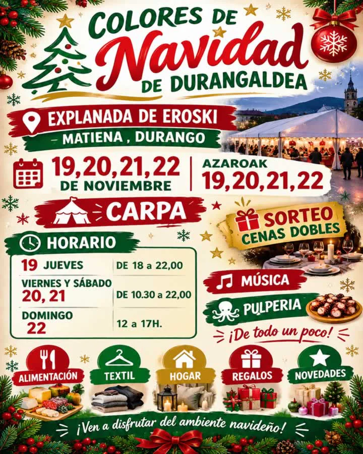 Feria Colores de Navidad del Durangaldea 2026 – Durango (Bizkaia)