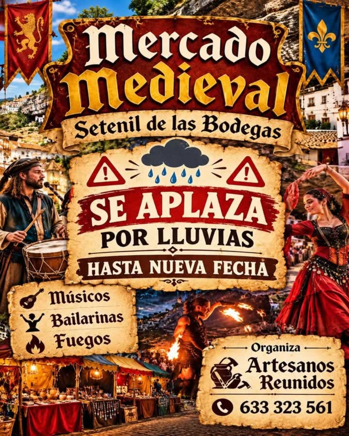 APLAZADO - Mercado Medieval de Setenil de las Bodegas 2026