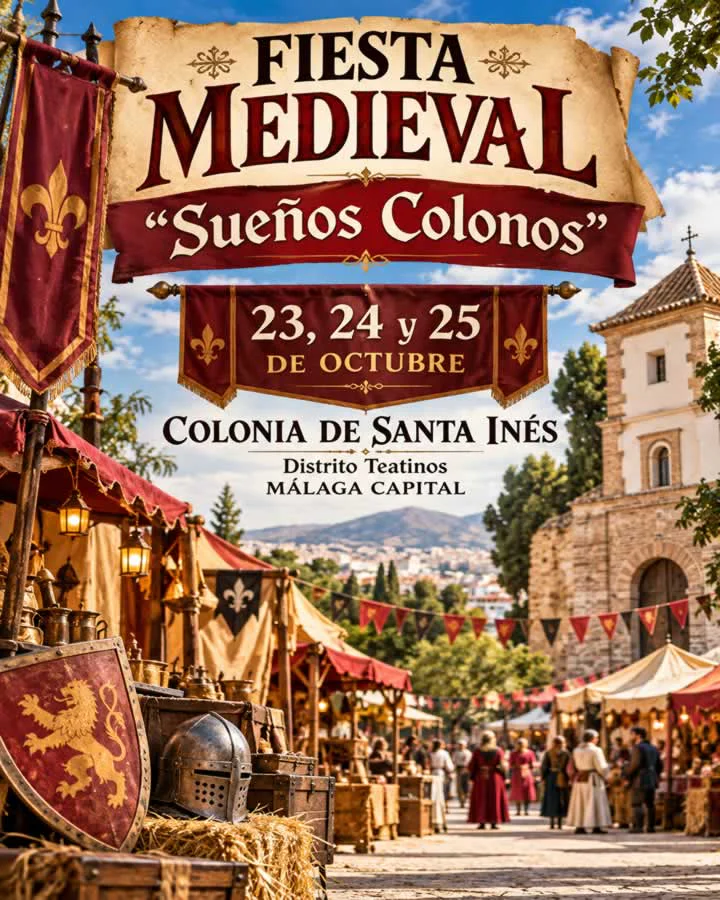 Fiesta Medieval Sueños Colonos 2026 en Teatinos, Málaga